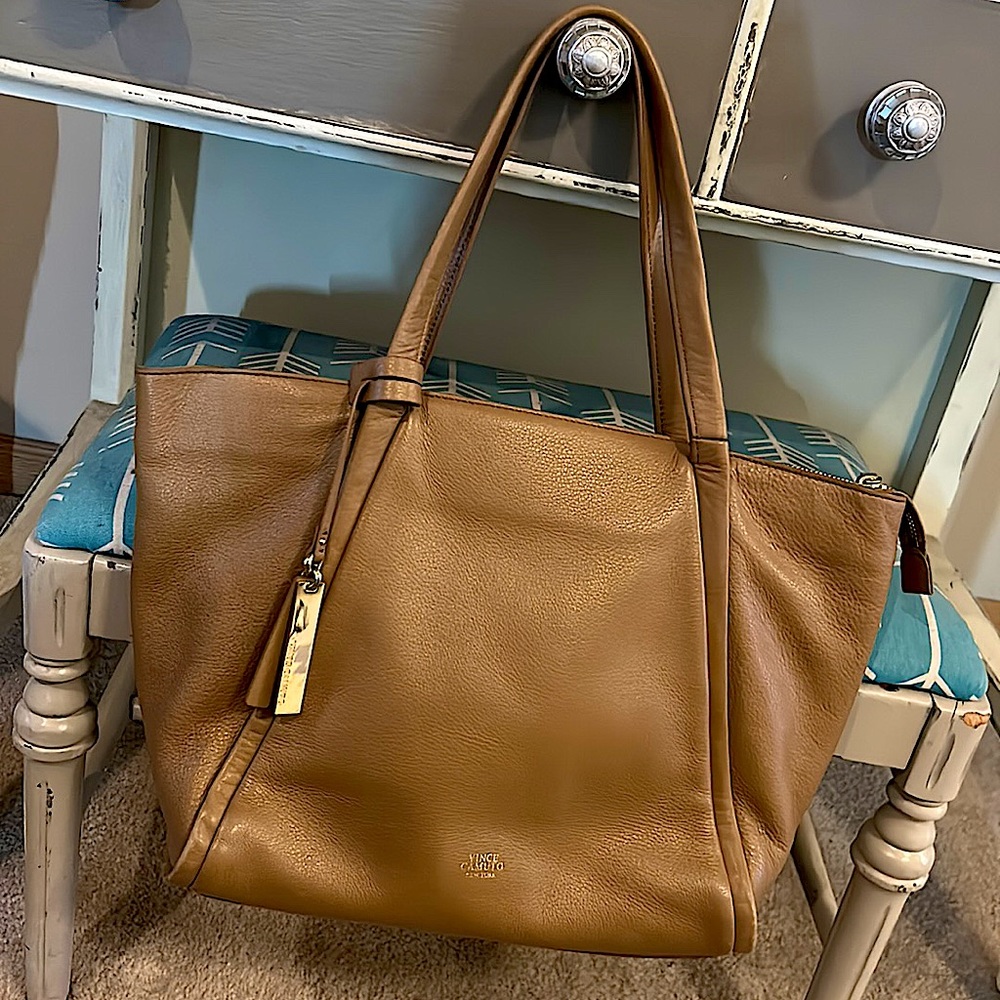 Vince Camuto Camel (color) Leather Shoulder Bag/Tote
